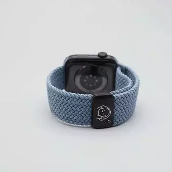 IWatch Woven Apple Watch Iwatch10 Strap Look Puppy Magnetic Buckle Applewatch9876se Blue Rock 42mm(1/2/3 generation)