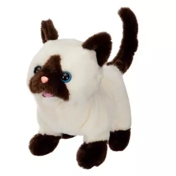IWAYA Piccoline Siamese Moving Stuffed Cat Stuffed Animal Moon Diamond ST Certified Sock Cat Width 90 x Height 160 x Depth 180 mm 3327-4