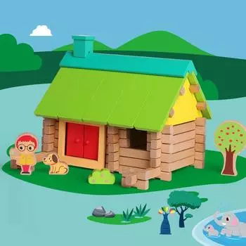 Iwood Boys and Girls собранный вручную домик для самостоятельной сборки/образовательный конструктор игрушечный домик подарок на день рождения ко Дню защиты детей синий
