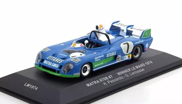 IXO Matra 670 B 24 часа Ле-Мана: выносливость IXO Matra 670 B 24 часа Ле-Мана Мини-автомобиль LM1974 1/43 1974#7 Х.Пескароло/Г.Ларрус [предмет]