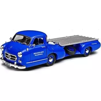 Ixo Mini Car Mercedes Benz Racing Car Transporter 1955 Blaues Wunder 1/43 синий