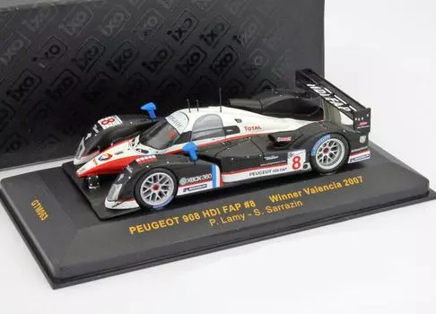 Ixo Peugeot 908 V12 HDI07 Победитель гонки Le Mans Valencia 1000 км Завершенный продукт 1/43 #8 P. Лами/ (ГТМ063)