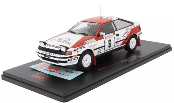 IXO Toyota Celica Mini Car CELICA Rally Acropolis 1/24 GT-Four 1990#6 [Предмет] красный