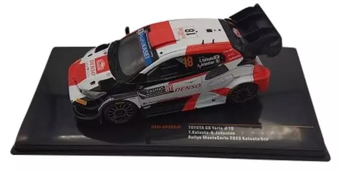 ixo Toyota GR Yaris 2023 Ралли Монте-Карло 6-е место Джонстон Готовое изделие 1/43 #18 T. Кацута/А.