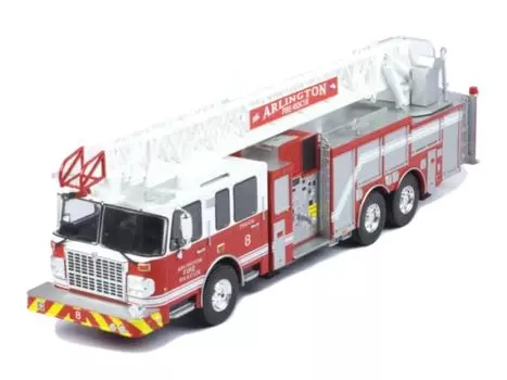 Ixomodel Smeal 105 Ladder Truck 15 Arlington Fire Department TRF023S 1/43