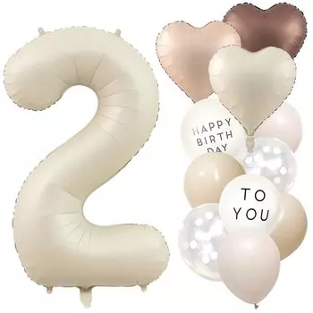 Iysoll Украшение на день рождения Большой воздушный шар с цифрой Тусклый цветной воздушный шар с цифрой Украшение на день рождения Воздушный шар Стильный празднование дня рождения ребенка в возрасте 2 лет