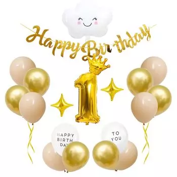 Iysoll Украшение на первый день рождения Воздушный шар на первый день рождения Гирлянда на день рождения Воздушный шар с цифрой Празднование первого дня рождения Стильные мальчики