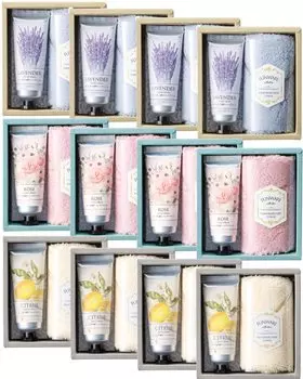 из 12 штук каждого из 3 видов открыток с посланием Крем для рук Marutatsu Пушистый носовой платок Полотенце Ассорти Роза Цитрус Лаванда Подарочный Маленький подарочный носовой платок