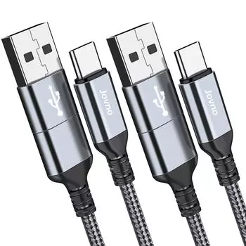 из 2 2-в-1 USB C - Type C Кабель Type C 60 Вт PD Совместимый с быстрой зарядкой Нейлоновая оплетка iPad Совместимость с моделями [Набор 1,8 м] A/Type 3.1A iPhone15,