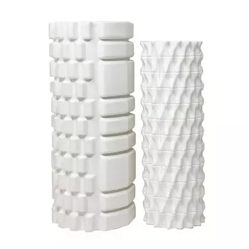 из 2 больших и GetFit Fascia Roller Foam Roller Массажный ролик Kinmaku Roller Myofascial Release Roller Training Kinmaku Release Roller Stretching белый
