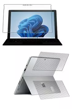 из 2 ClearView для Microsoft Surface Pro Surface Pro 7-дюймовая защитная пленка для ЖК-дисплея Матовая защитная пленка для задней панели в стиле «углерод» Сделано в Японии Surface Pro