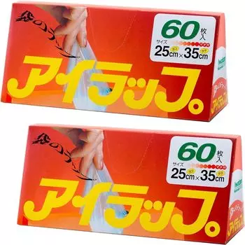 из 2 шт. Упаковка Iwatani Eye Wrap 25 см x 35 см 60 шт. Пищевая пленка [Покупка набора]