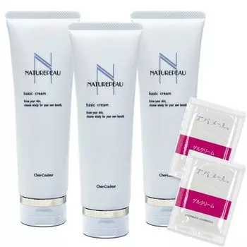 из 3 с Shell Couleur Nature Pow Genuine Cosmetics Базовый очищающий крем 130 г x 3 флакона гель-крем пакет 3 г x 2 набор [Бонус набора] +