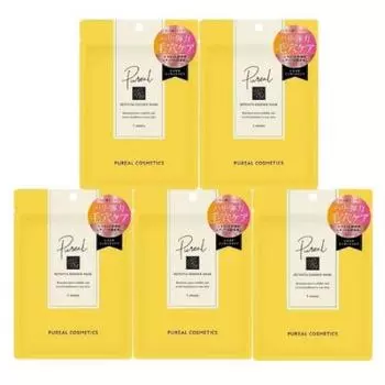 из 5 масок-эссенций Maruman Purea Retivita, 7 штук x 5 пакетов, тканевая маска для ухода за кожей, ниацинамид, гиалуроновая кислота, без красителей, мягкий отшелушивающий уход [Набор