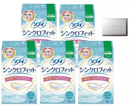 из 5 Sophie Synchro Fit для дневного использования на загруженных 12 штук x 5 всего 60 штук бонус включен [Набор коробок] дней, штук, +