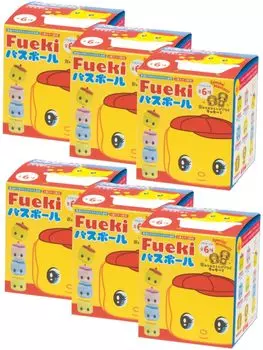 из 6 пенящихся шариков для ванны Nol Corporation Fueki, 50 г, талисман, в комплекте с игрушкой, бомбочка для ванны, товары для ванны, газированный персонаж, для девочек и мальчиков, для детского сада Showa жёлтый