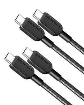 из Anker 310 сверхпрочный нейлоновый кабель 60 Вт USB PD совместим с iPhone 16 15 MacBook Pro iPad Pro iPad Air Galaxy Pixel LG и другими [комплект 2] USB-C и
