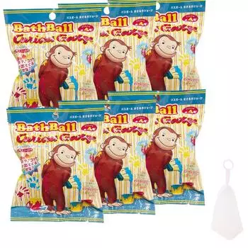 из Bath Bomb Knoll Corporation Мяч для ванны Любопытный Джордж Мяч для ванны Любопытный Джордж 2 с бонусом [Набор 6]