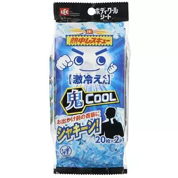 из Extremely Heat Rescue Body Cool Sheet Oni Cool 20 листов x 2P Rec Cooling Supplies Set 2 Cold-kun