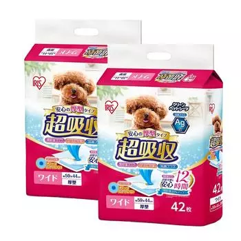 из IRIS OHYAMA Pet Super для маленьких и средних размеров, замена не требуется, 12 42 простыни [комплект 2] простыни, плотные, впитывающие, антибактериальные, дезодорирующие,