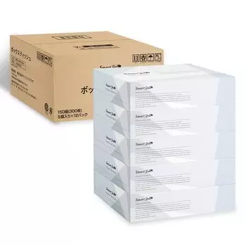 из Iris Plaza Box Tissue 300 листов x 60 шт. в упаковке. Салфетки Smart Yell компактного размера, флуоресцентная целлюлоза без красителей [набор 12] (150 пар) 100%