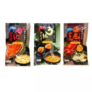 из креветок Тоно Мисо Краб Мисо Уни Мисо Суп [Набор 3] Суп, Суп,