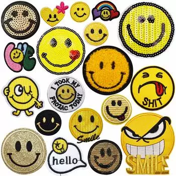 из нашивки Smile Assorted Benefit Bag Applique Handicraft Deco Custom WAPPEN Lucky Bag [Набор 10] Nico-chan Iron-on