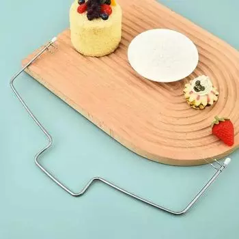 Из нержавеющей стали для нарезки тортов, 304 линия резки, регулируемая толщина нарезки, инструмент для выпечки, резак для полосок серебряный