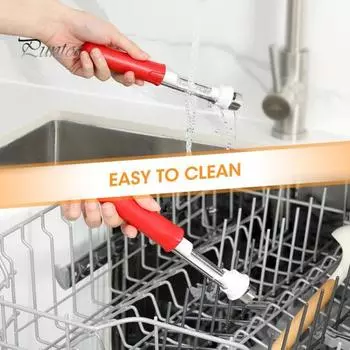 Из нержавеющей стали для удаления сердцевины фруктов, овощечистка, кухонный инструмент 2 в 1, эргономичная ручка, легкое удаление сердцевины фруктов, инструмент для удаления сердцевины из картофеля, лука, помидоров красный