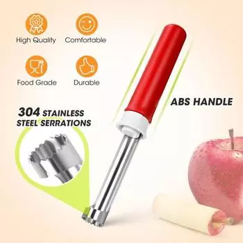 Из нержавеющей стали для удаления сердцевины фруктов, овощечистка, кухонный инструмент 2 в 1, эргономичный циан