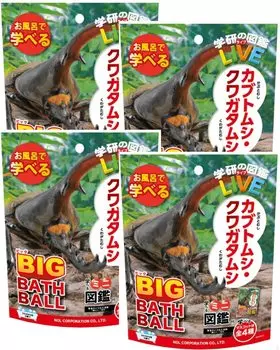 из Nol Corporation Gakken Picture Book LIVE Beetle Stag Beetle Big Bath Ball 180g Mascot Mini Picture Book Включая соли для ванн Насекомые Талисман Включая