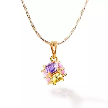 из Нового Ожерелья для золота отпугивающий подарок для женщин [Подарок Йорк] женщины, разноцветный амулет, обработка, радужный амулет, зло, кулон,