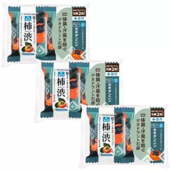 из Pelican Soap Family Лечебное мыло с хурмой 80 г x 2 Освежающее дезодорирующее мыло Мыло Старение Запах Дезодорант [Набор 3]