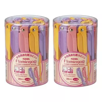 из перьев фламинго S 36 шт. В комплект входит оригинальная наклейка с логотипом [Набор 2] FLS-36 +