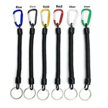 Из первых рук, оптовая продажа потерянной веревки с 10-цветным карабином, большая потерянная веревка, многофункциональная и полноцветная чёрный