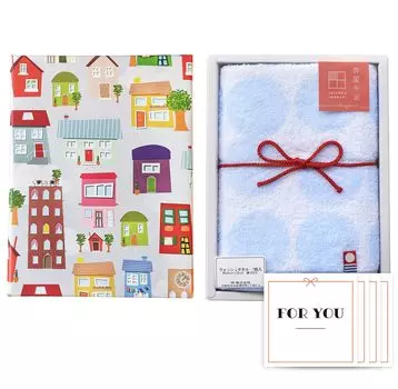 из Поставляется с наклейками Shushu French Made in Good day for Home [Набор 4] [Полотенце Imabari, Maison, городской пейзаж, Япония, 100% хлопок, Поздравления, Подарки,