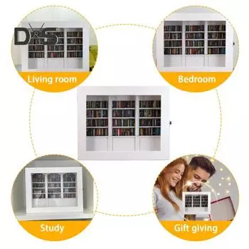 Избавьтесь от беспокойства, книжная полка, фигурка, деревянный миниатюрный книжный уголок, украшение, мини-карманный книжный шкаф, вставка для книжной полки, украшение, подарок любителям книг белый