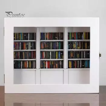 Избавьтесь от беспокойства, книжная полка, фигурка, деревянный миниатюрный книжный уголок, украшение, мини-карманный книжный шкаф, вставка для книжной полки, украшение, подарок любителям книг белый