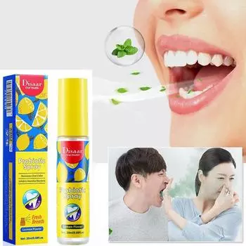 Избавьтесь от неприятного запаха изо рта с помощью лимонного спрея для рта - портативный освежающий спрей для полости рта для нейтрализации запаха и гигиены полости рта 20ml