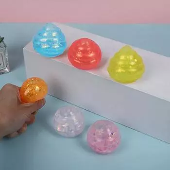 Избавьтесь от скуки, очаровательная, милая, красочная, сенсорная, сжимающая, антистрессовая игрушка, мяч для вентиляции белый