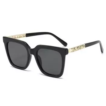 Избранные модные солнцезащитные очки с полой цепочкой, солнцезащитные очки с большой оправой, мужские и женские солнцезащитные очки с козырьком 56-22-152