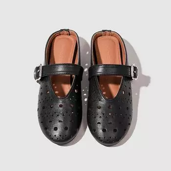 Издание~ Увеличение внутренней высоты круглый носок полая голова сумка голова тапочки на шнуровке женские новые с мелким вырезом дышащие с отверстиями 35