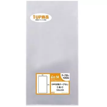 Изделие Art M 1up Без ленты Длина 3 Бумага A4 3 Прозрачный пакет OPP 120 x 235 мм [Домашний] [100 листов] [Для сгибания] (прозрачный конверт)