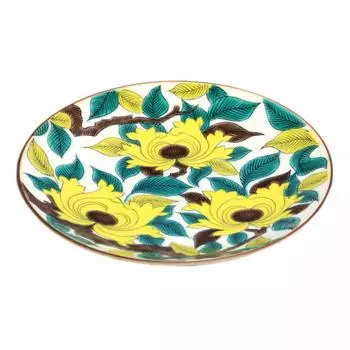 Изделия из кутани, печь Seikou, 5 пластин, старая цветная фотография кутани, рисунок пиона Нет. МС-508 жёлтый