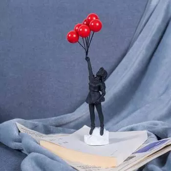 Изделия из смолы, фигурка девушки-летающего шара, без запаха, скульптура Бэнкси, нежные аксессуары для дома 1