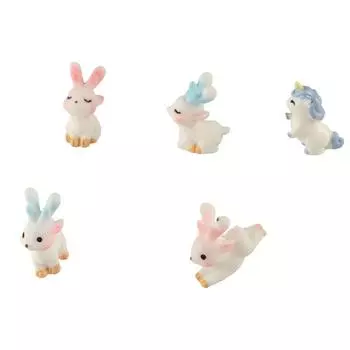 Изделия из смолы Фигурки пятнистых оленей Статуэтка оленя из мультфильма Миниатюрные фигурки оленей Декор для двора Style 1