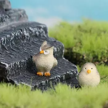 Изделия из смолы Имитация совы Украшения для сада Маленькие совы Украшения для сада Мультяшные совы Миниатюры для улицы style 4