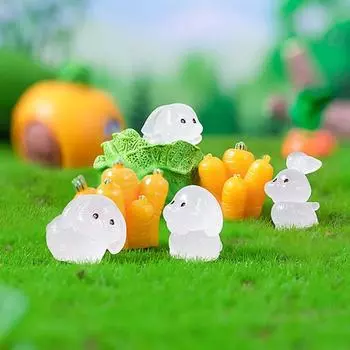 Изделия из смолы Мини Кролики Орнамент Милый Микро Ландшафтный Орнамент Бонсай Украшения Style 6