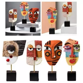 Изделия из смолы в скандинавском стиле Креативная гостиная Винный шкаф Декоративные украшения Абстрактное искусство Украшения A