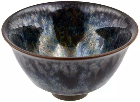 Изделия Киото, изделия Киёмидзу, гончарная печь, чашка, следы ржавчины Тэнмоку KTA849-07